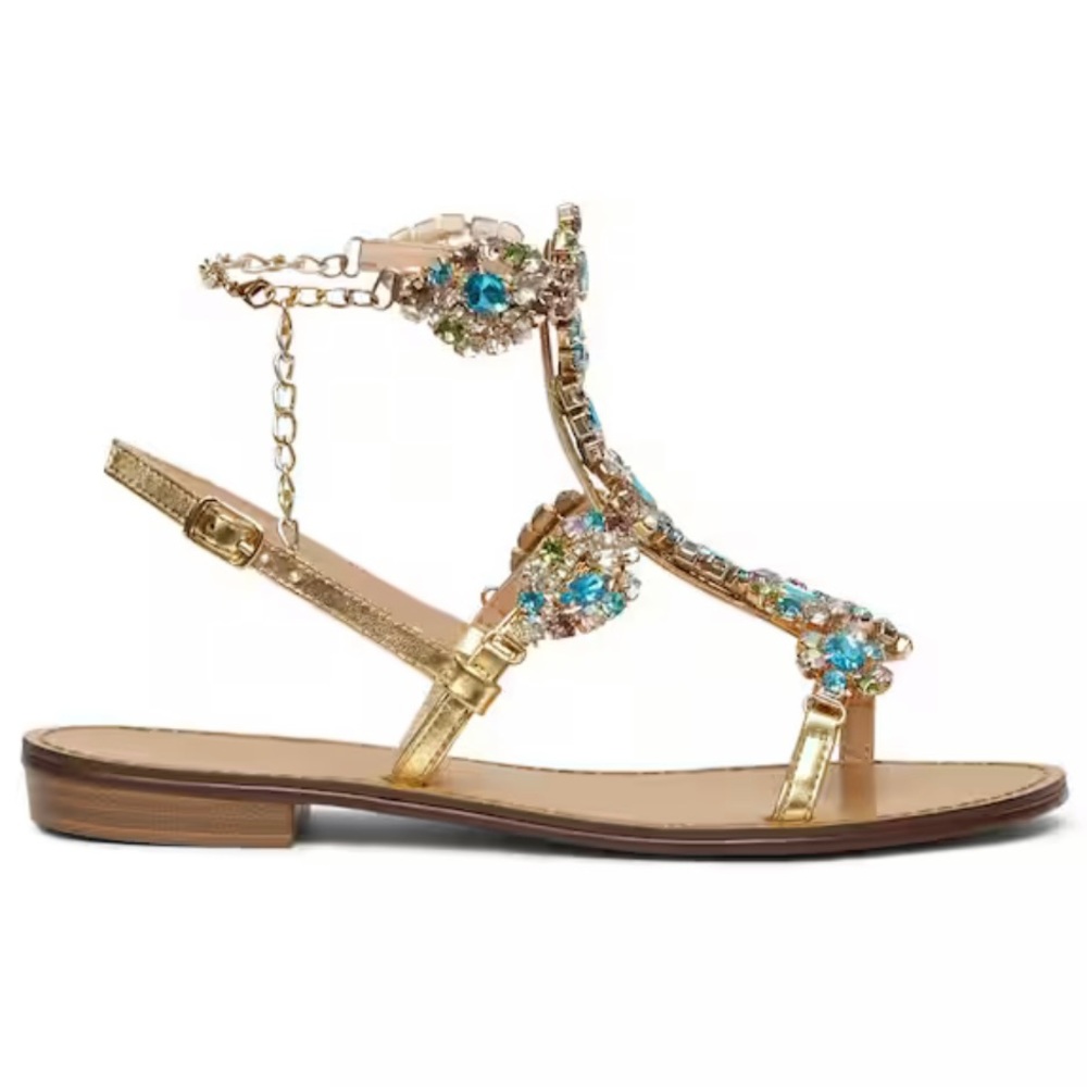 Women(10) Azalea Wang Daynna jeweled/sandal/strap - Picture 7 of 10